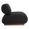 Barsa Accent Chair in Black- Side View 3