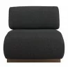 Barsa Accent Chair in Black- Front View - Barsa Accent Chair in Black- Front View