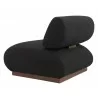 Barsa Accent Chair in Black- Side View - Barsa Accent Chair in Black- Side View