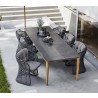 Cane-line Aspect dining table - Fossil black, chair table set