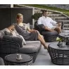 Cane-Line Basket Lounge Chair with Coffee Table - Cane-Line Basket Lounge Chair with Coffee Table