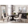 Essentials For Living Bastille Round Dining Table Base in Black Wash - Lifestyle