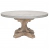 Essentials For Living Bastille 60" Round Dining Table Top in Light Gray Concrete - Front