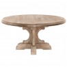 Essentials For Living Bastille 60" Round Dining Table Top in Smoke Gray Pine - Table Assembled