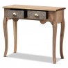 Baxton Studio Clarice Natural Brown 2 Drawers Console Table