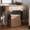 Baxton Studio Clarice Natural Brown 2 Drawers Console Table