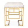 Baxton Studio Cecile Beige Velvet Upholstered Ottoman