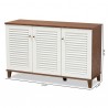 Baxton Studio Coolidge Walnut 8 Shelf Shoe Storage Cabinet