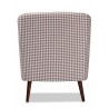 Baxton Studio Gia Brown White Houndstooth Accent Chair