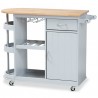 Baxton Studio Donnie Two-Tone Kitchen Storage Cart