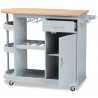 Baxton Studio Donnie Two-Tone Kitchen Storage Cart