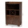 Baxton Studio Carrie Walnut Brown Wood Wine Storage Cabinet