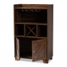 Baxton Studio Carrie Walnut Brown Wood Wine Storage Cabinet