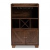 Baxton Studio Carrie Walnut Brown Wood Wine Storage Cabinet