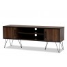 Baxton Studio Corina Two Tone Walnut Black Wood TV Stand