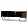 Baxton Studio Corina Two Tone Walnut Black Wood TV Stand