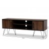 Baxton Studio Corina Two Tone Walnut Black Wood TV Stand