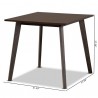 Baxton Studio Britte Dark Oak Brown Wood Square Dining Table