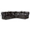 Baxton Studio Lewis Dark Brown Faux Leather 6pc Reclining Sectional
