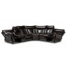 Baxton Studio Lewis Dark Brown Faux Leather 6pc Reclining Sectional