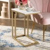 Baxton Studio Renzo Faux Marble Table Top End Table