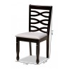 Baxton Studio Lanier Grey Dark Brown Dining Chair - Set of 2