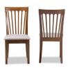 Baxton Studio Minette Grey Walnut Dining Chair - Set of 2