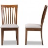 Baxton Studio Minette Grey Walnut Dining Chair - Set of 2