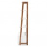 Baxton Studio Senja White Ash Walnut Brown Wood 2 Door Ladder Bookshelf