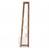 Baxton Studio Senja White Ash Walnut Brown Wood 2 Door Ladder Bookshelf