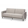 Baxton Studio Colby Light Grey Fabric Upholstered Sleeper Sofa