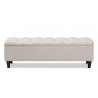 Baxton Studio Brette Beige Fabric Upholstered Storage Bench Ottoman