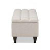 Baxton Studio Brette Beige Fabric Upholstered Storage Bench Ottoman