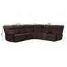 Baxton Studio Sabella Chocolate Brown Fabric 7pc Reclining Sectional Sofa