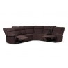 Baxton Studio Sabella Chocolate Brown Fabric 7pc Reclining Sectional Sofa