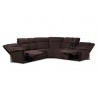 Baxton Studio Sabella Chocolate Brown Fabric 7pc Reclining Sectional Sofa