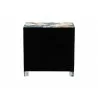Baxton Studio Adeline End Table with Printed Nature Motif - back - Baxton Studio Adeline End Table with Printed Nature Motif - back