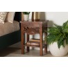 Baxton Studio bali & pari Alexandra Handcarved Mahogany Wood Nightstand - lifestyle