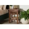 Baxton Studio bali & pari Alexandra Handcarved Mahogany Wood Nightstand - lifestyle - Baxton Studio bali & pari Alexandra Handcarved Mahogany Wood Nightstand - lifestyle