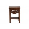 Baxton Studio bali & pari Alexandra Handcarved Mahogany Wood Nightstand - front