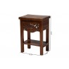 Baxton Studio bali & pari Alexandra Handcarved Mahogany Wood Nightstand - dimes