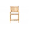 Baxton Studio bali & pari Alexis Natural Rattan Counter Stool - front