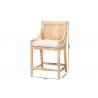 Baxton Studio bali & pari Alexis Natural Rattan Counter Stool - dimes