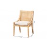 Baxton Studio bali & pari Alexis Natural Rattan Dining Chair - dimes