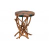 Baxton Studio bali & pari Amada Teak Wood Epoxy Resin End Table - front