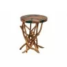 Baxton Studio bali & pari Amada Teak Wood Epoxy Resin End Table - front - Baxton Studio bali & pari Amada Teak Wood Epoxy Resin End Table - front