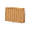 Baxton Studio bali & pari Andrea Natural Rattan Console Table - dimes