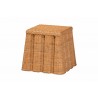 Baxton Studio bali & pari Andrea Natural Rattan End Table - angled