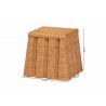 Baxton Studio bali & pari Andrea Natural Rattan End Table - dimes