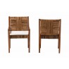Baxton Studio bali & pari Chabela 2-Piece Handwoven Seagrass Armchairs - front